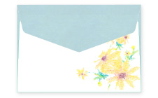 向日葵のイラストのデザイン封筒