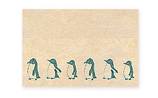 ペンギンを描いた封筒テンプレート
