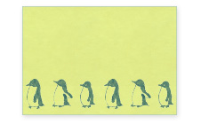 ペンギンが可愛いデザイン封筒