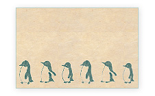 ペンギンのイラスト入り封筒