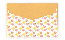 小花柄が可愛い封筒テンプレート