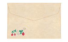 イチゴのイラストが可愛い封筒テンプレート