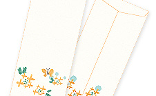 花と蝶々が可愛いデザインの封筒